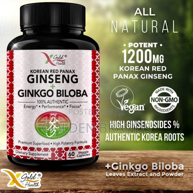 Korean Red Ginseng + Ginkgo Super Energy, Performance, Focus - thumbnail 2