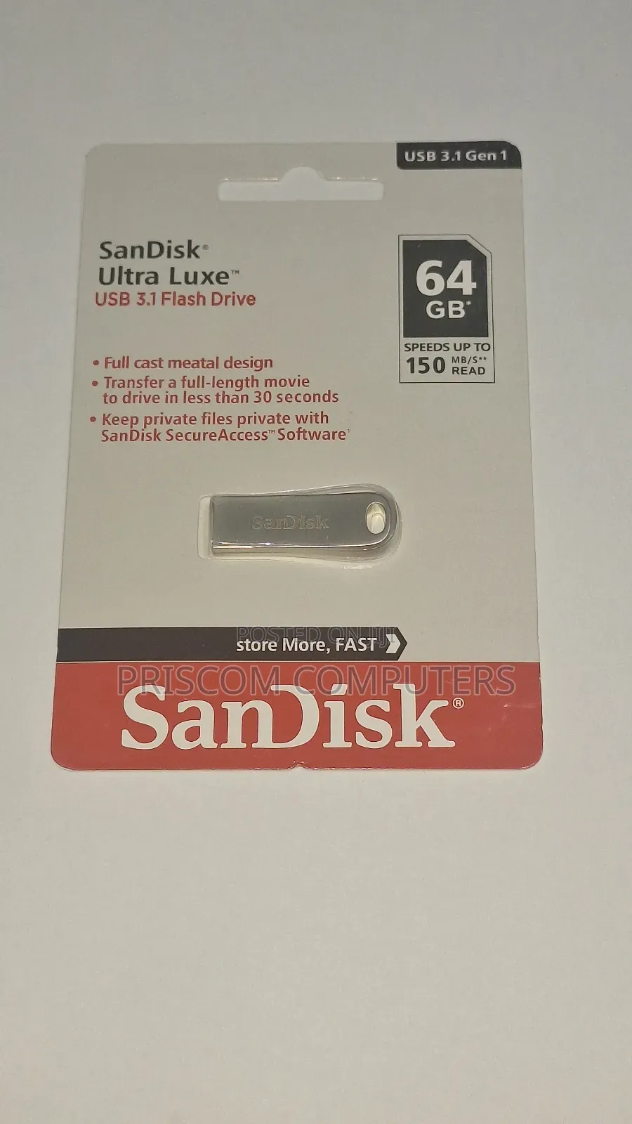 64GB Sandisk Ultra Luxe 3.1 Flash Drive Disk