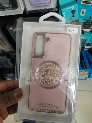 Versace Samsung Galaxy S21 Ultra Back Cover -Pink