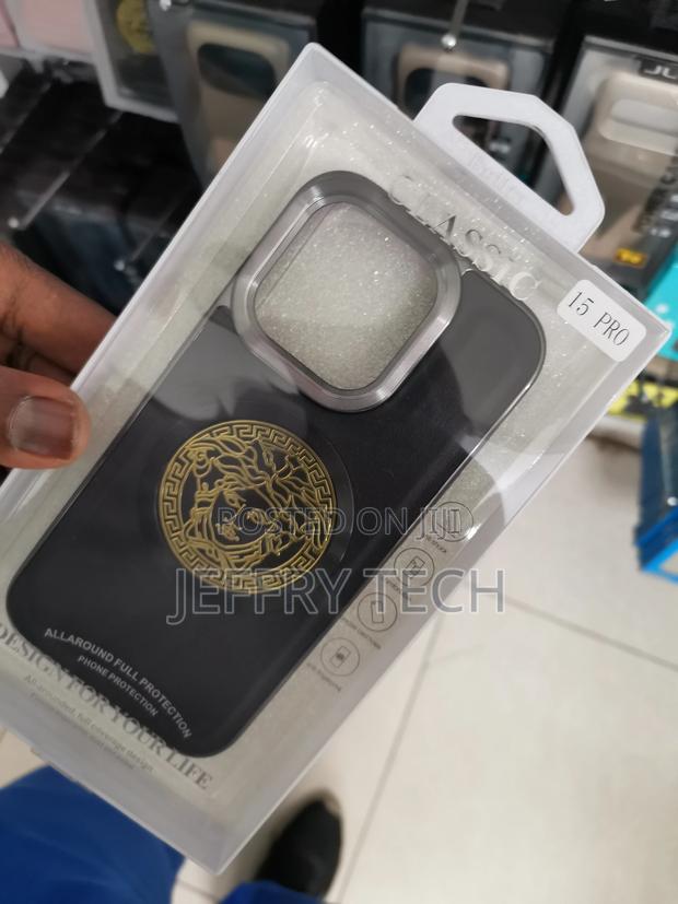 Versace Design iPhone 15 Pro Model Case -Black - main view