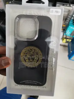 Versace Design iPhone 15 Pro Model Case -Black