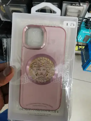 Versace Luxury iPhone Case for iPhone 15 -Pink