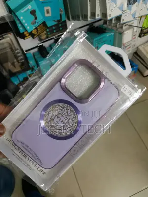 Versace Luxury iPhone 14 Pro Case -Purple