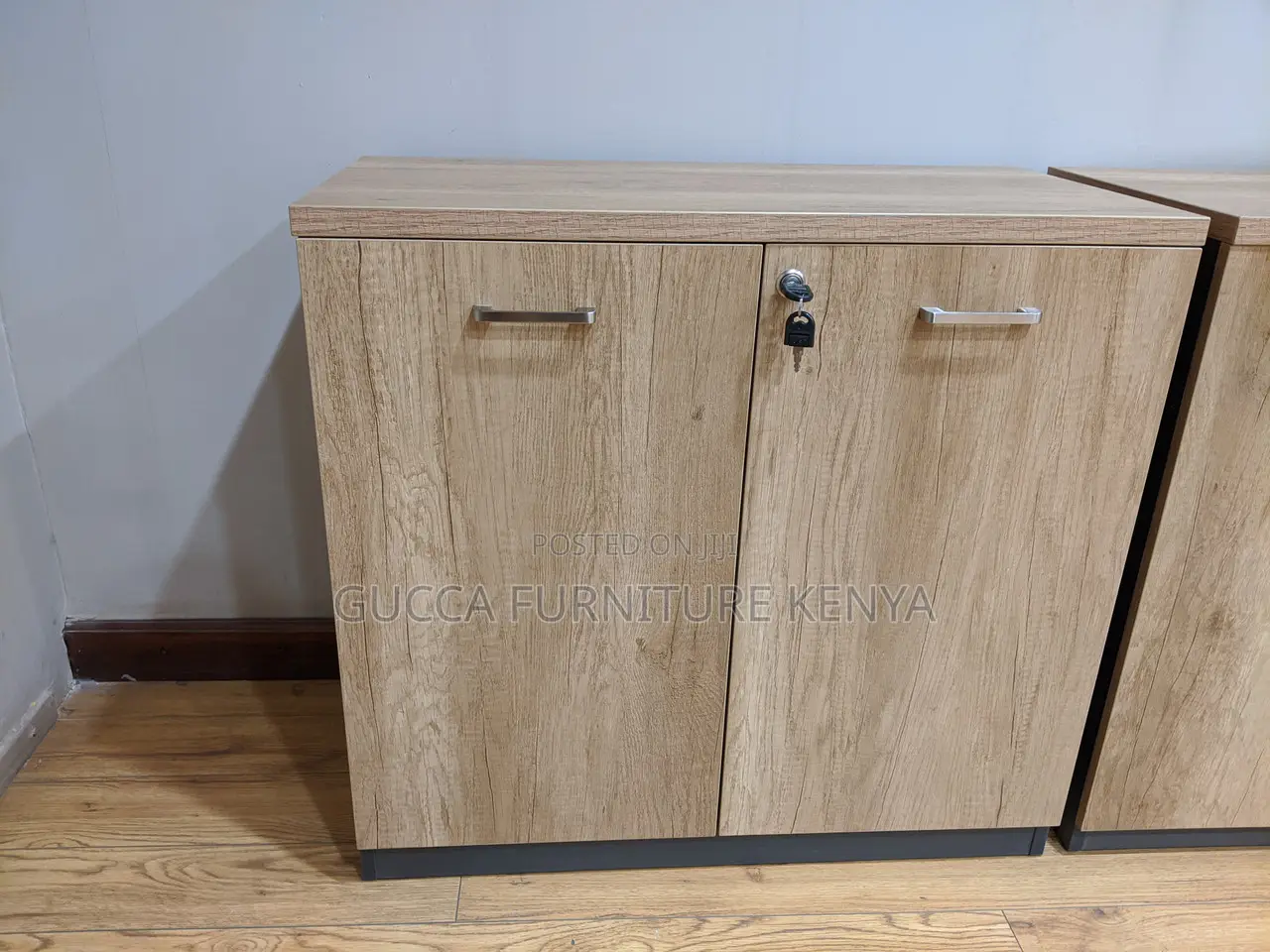 Cabinets: Teak Wood Rectangular 2-Door Office Cabinet