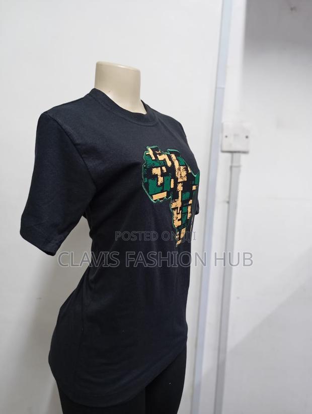 Unisex Cotton Tshirts With African Map Deco - thumbnail 2