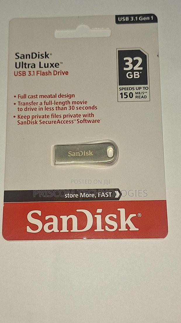 32GB Sandisk Ultra Luxe 3.1 Flash Drive Disk - main view