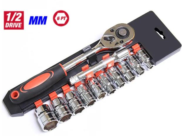 12 Pcs, 1/2" Drive, Socket Wrench Set, 8-24mm - main view