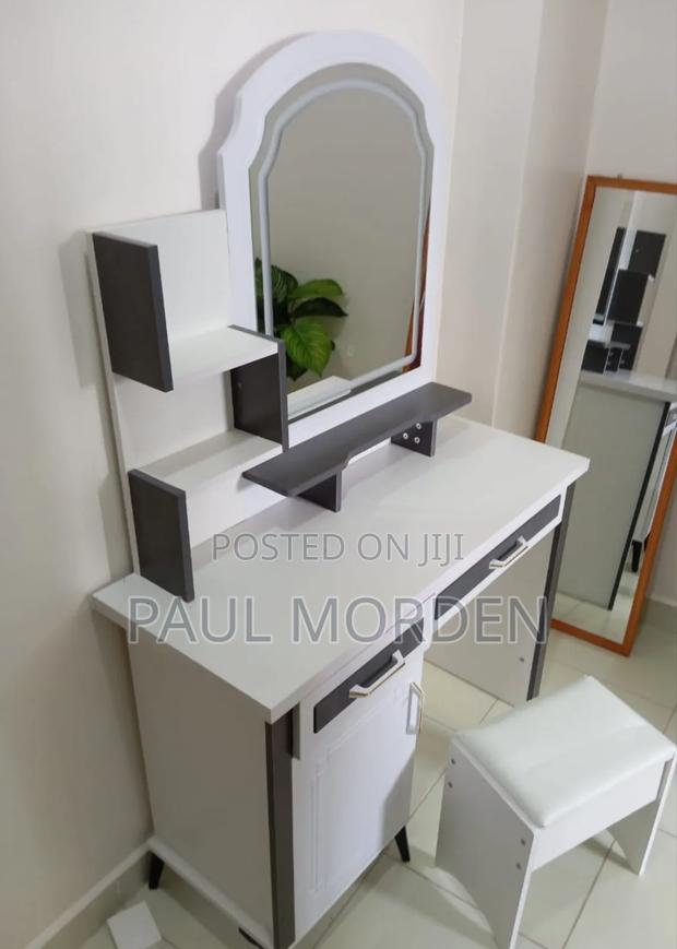 Dressing Table Set With Mirrors and Stools