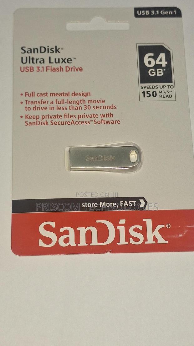 64GB Sandisk Ultra Luxe 3.1 Flash Drive Disk - thumbnail 3