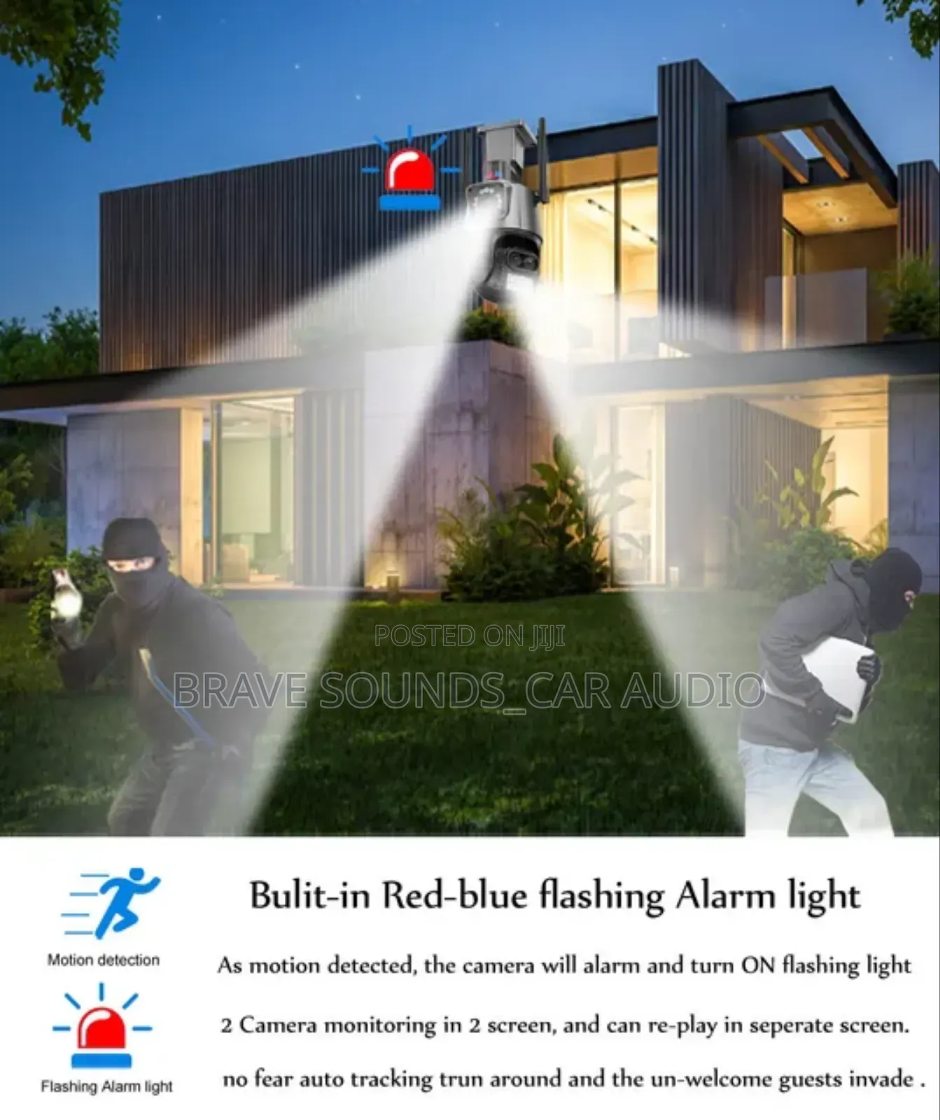 Dual Lens CCTV Camera (Wifi/Offline)