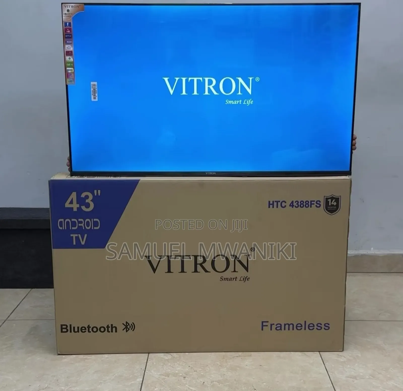 Vitron 43′′ Frameless Smart Android FHD Tv Bluetooth Enabled