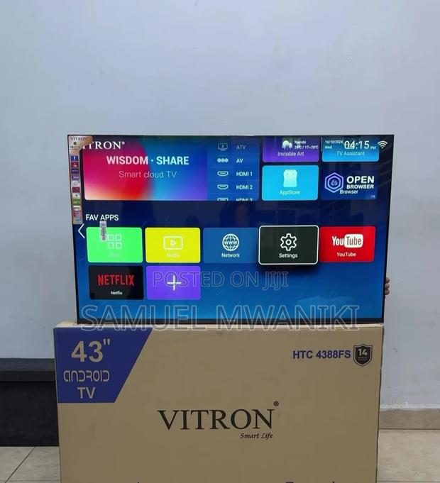 Vitron 43′′ Frameless Smart Android FHD Tv Bluetooth Enabled - thumbnail 3