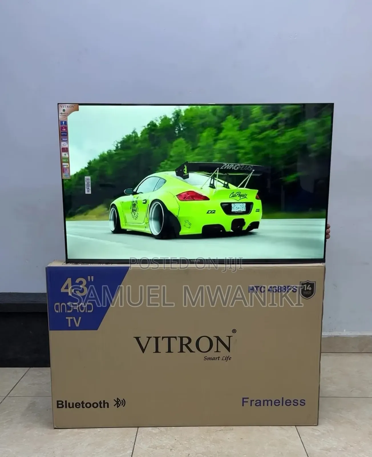 Vitron 43′′ Frameless Smart Android FHD Tv Bluetooth Enabled