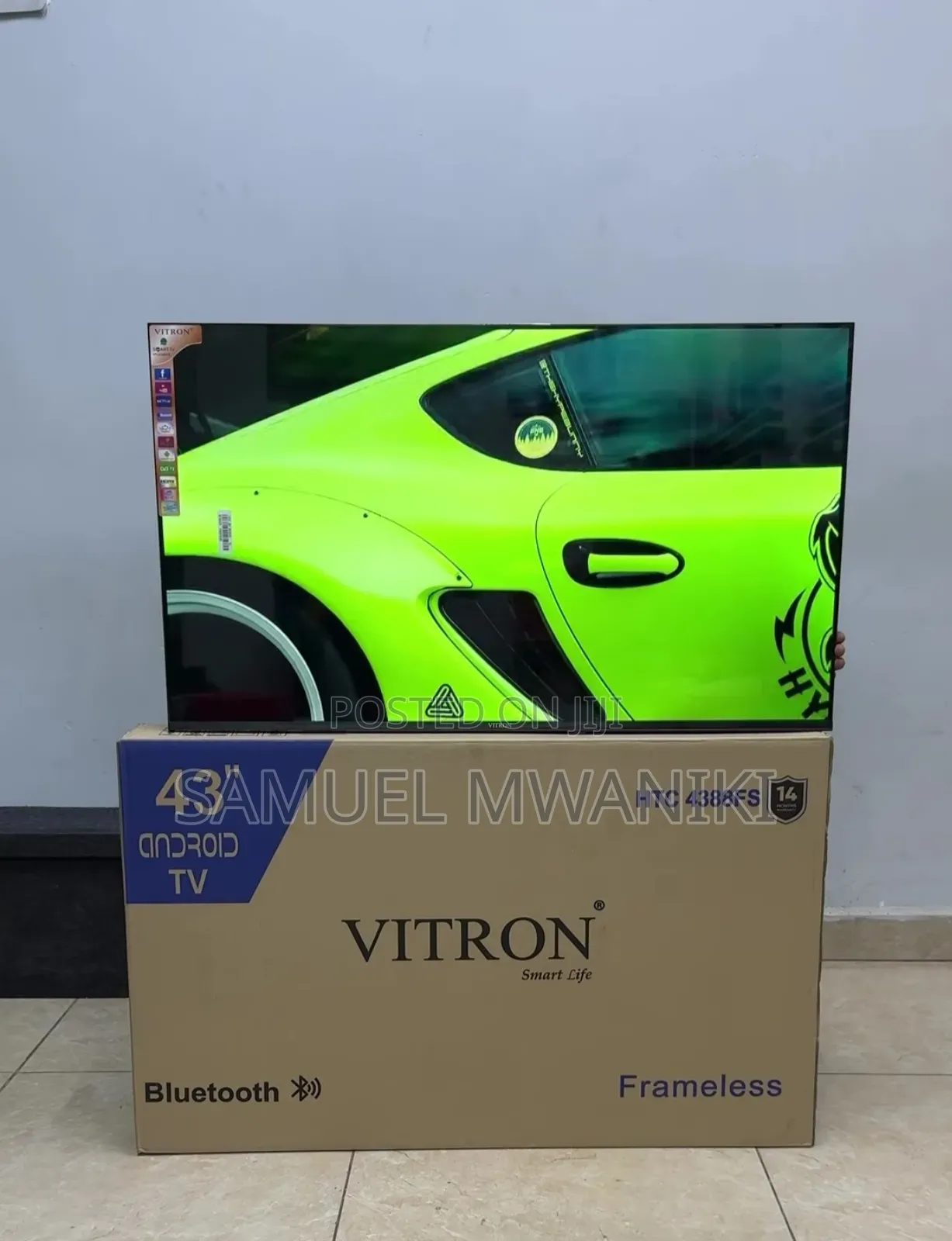 Vitron 43′′ Frameless Smart Android FHD Tv Bluetooth Enabled