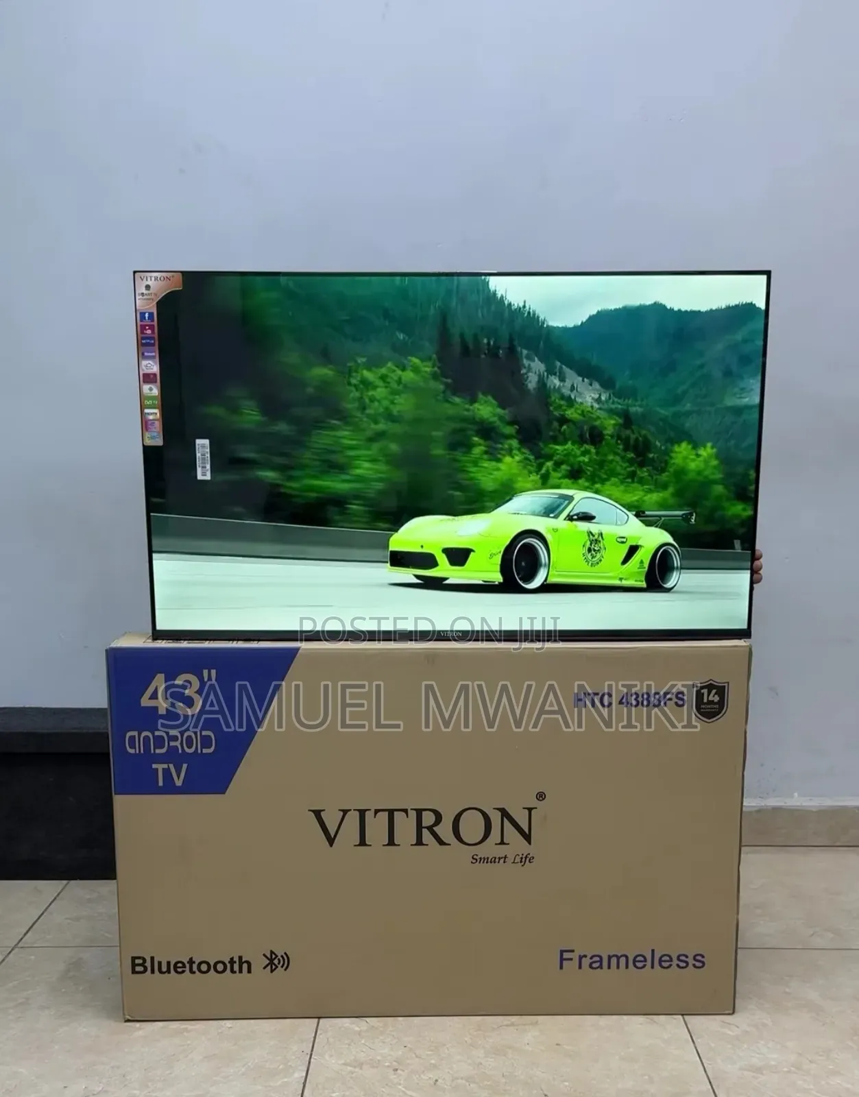 Vitron 43′′ Frameless Smart Android FHD Tv Bluetooth Enabled