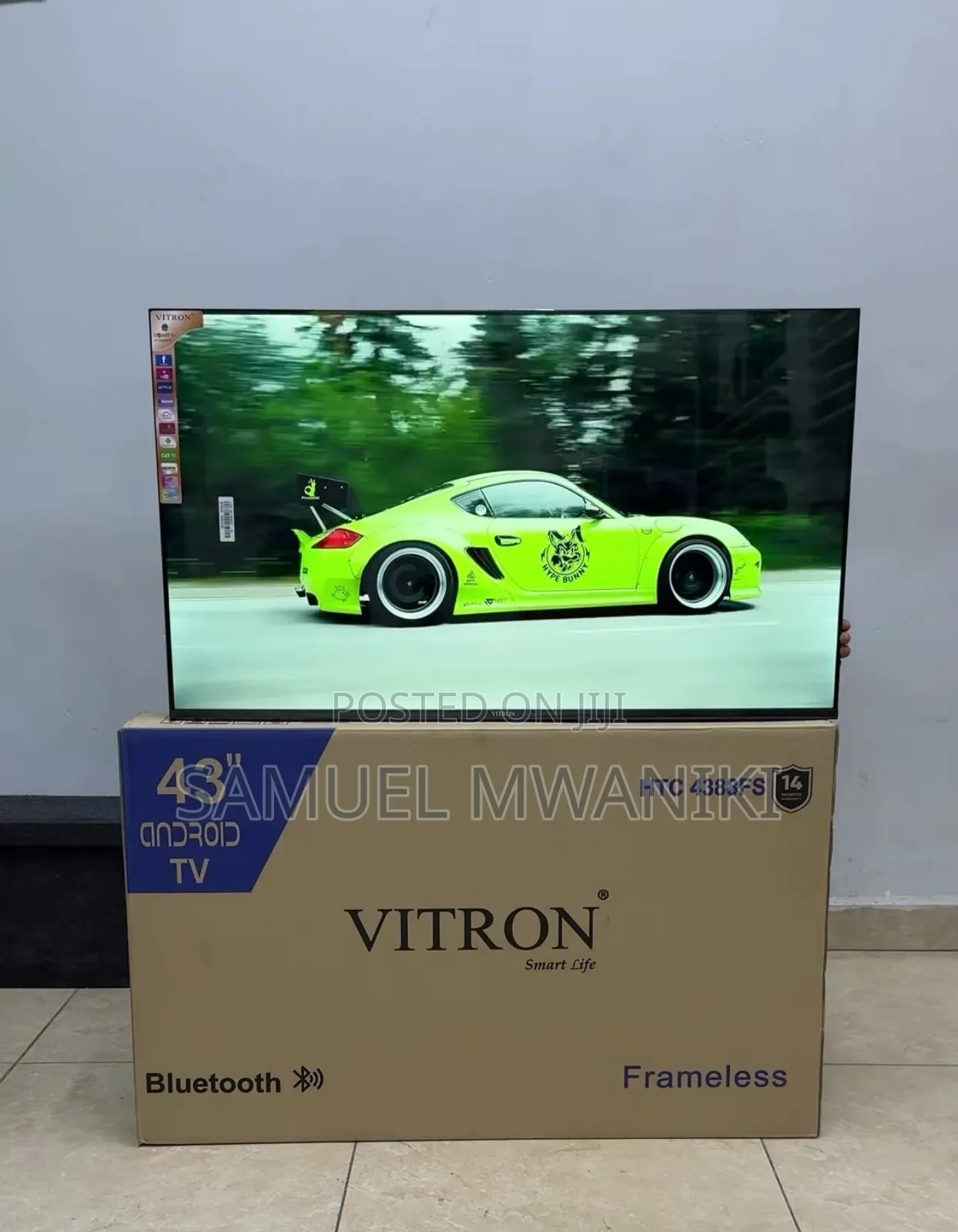 Vitron 43′′ Frameless Smart Android FHD Tv Bluetooth Enabled