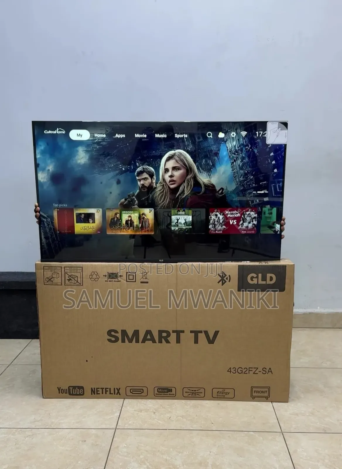 GLD 43" Smart Android TV Frameless Design FHD Display