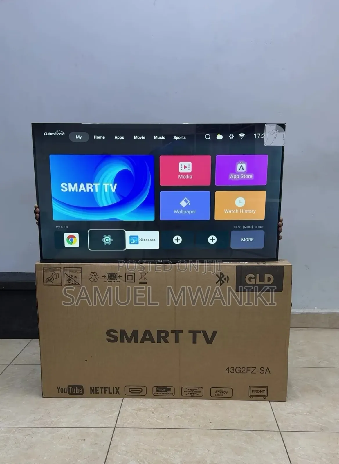 GLD 43" Smart Android TV Frameless Design FHD Display