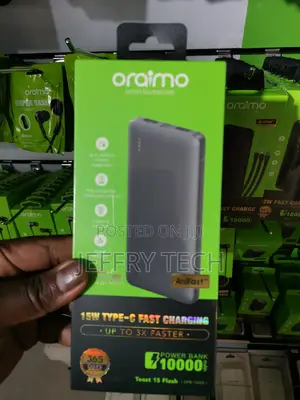 Oraimo OPB-P118D Toast 10 Flash 10000mah 2.4A Max Fast Charg