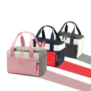 *Portable Multiple Pockets Women Lunch Bag