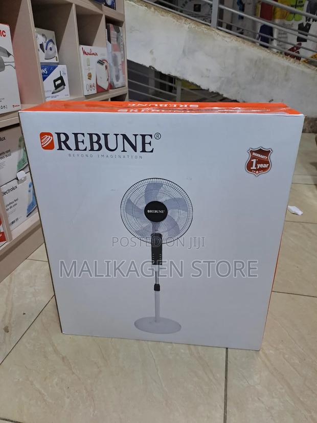 Rebune 16inch Wall Fan + Remote Control Round Base 5 Blade
