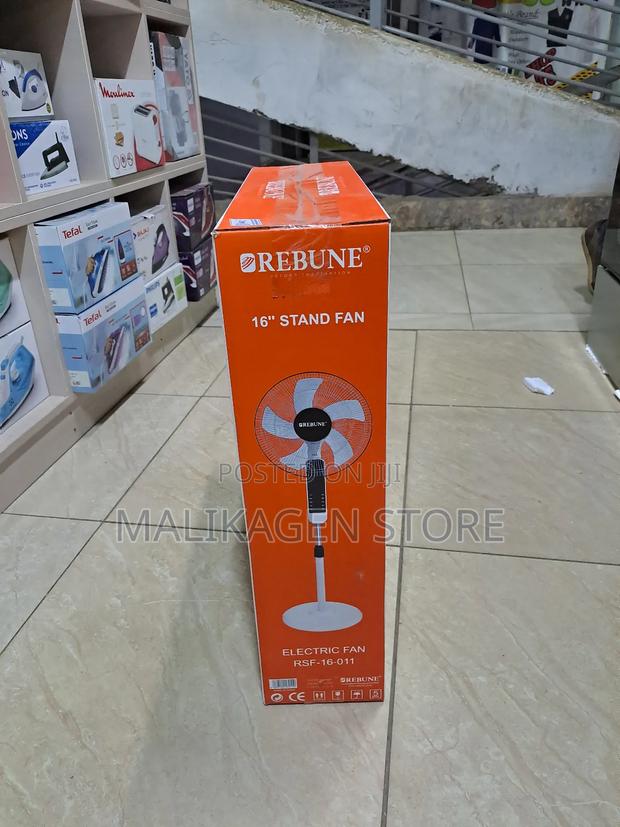 Rebune 16inch Wall Fan + Remote Control Round Base 5 Blade - thumbnail 2