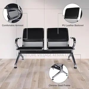2 Seat Reception Chairs; Two Link Office Padded Bench