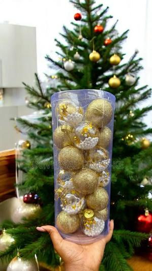 24pcs Christmas Balls With White Pebbles - thumbnail 2