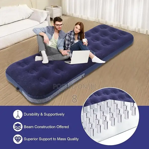Compact Inflatable Mattress – Perfect for Guests Outdoor A
