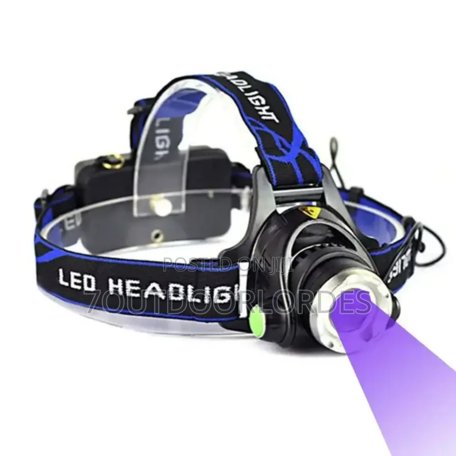 Waterproof Rechargeable White UV Headlamp