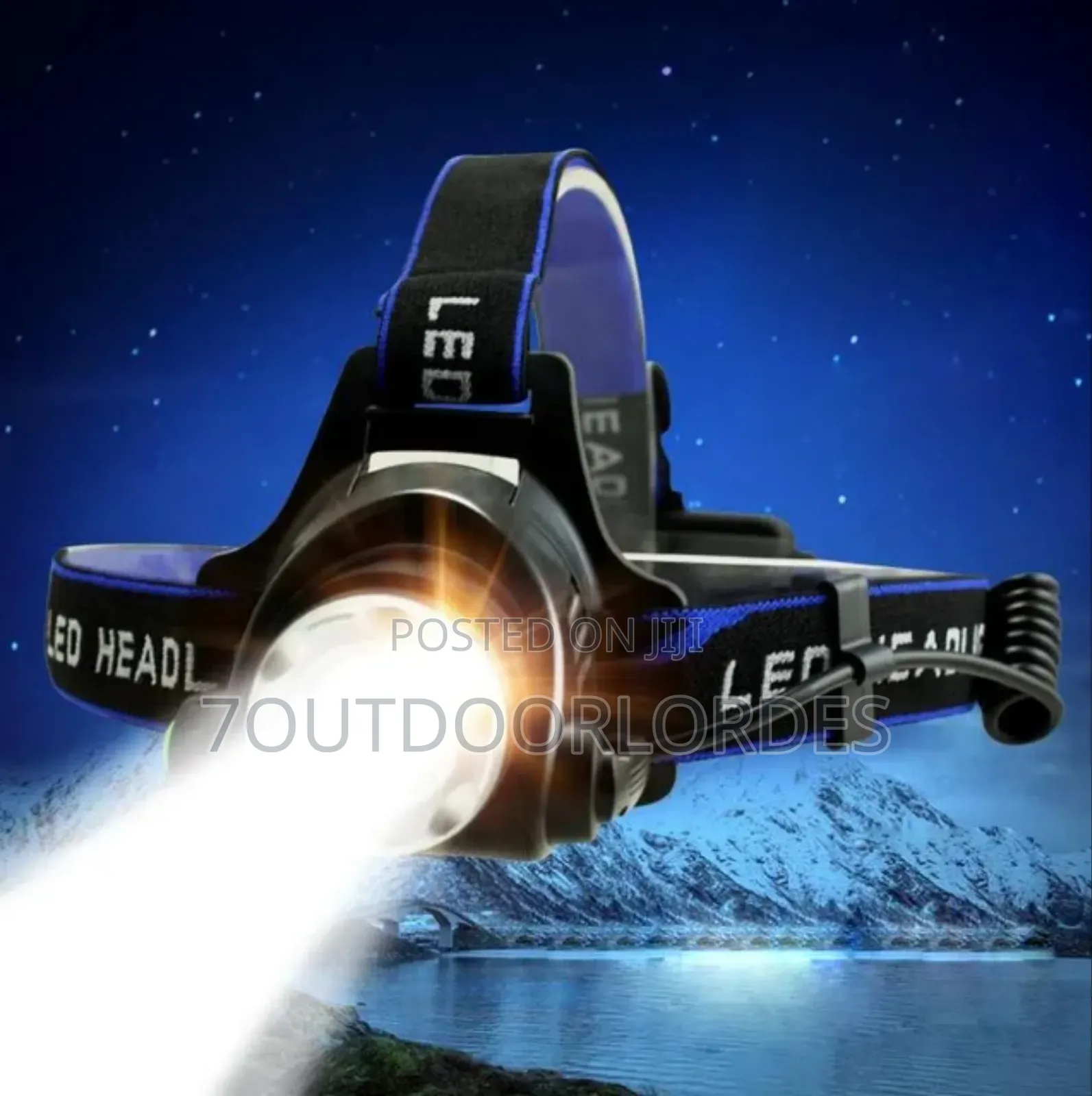 Waterproof Rechargeable White UV Headlamp