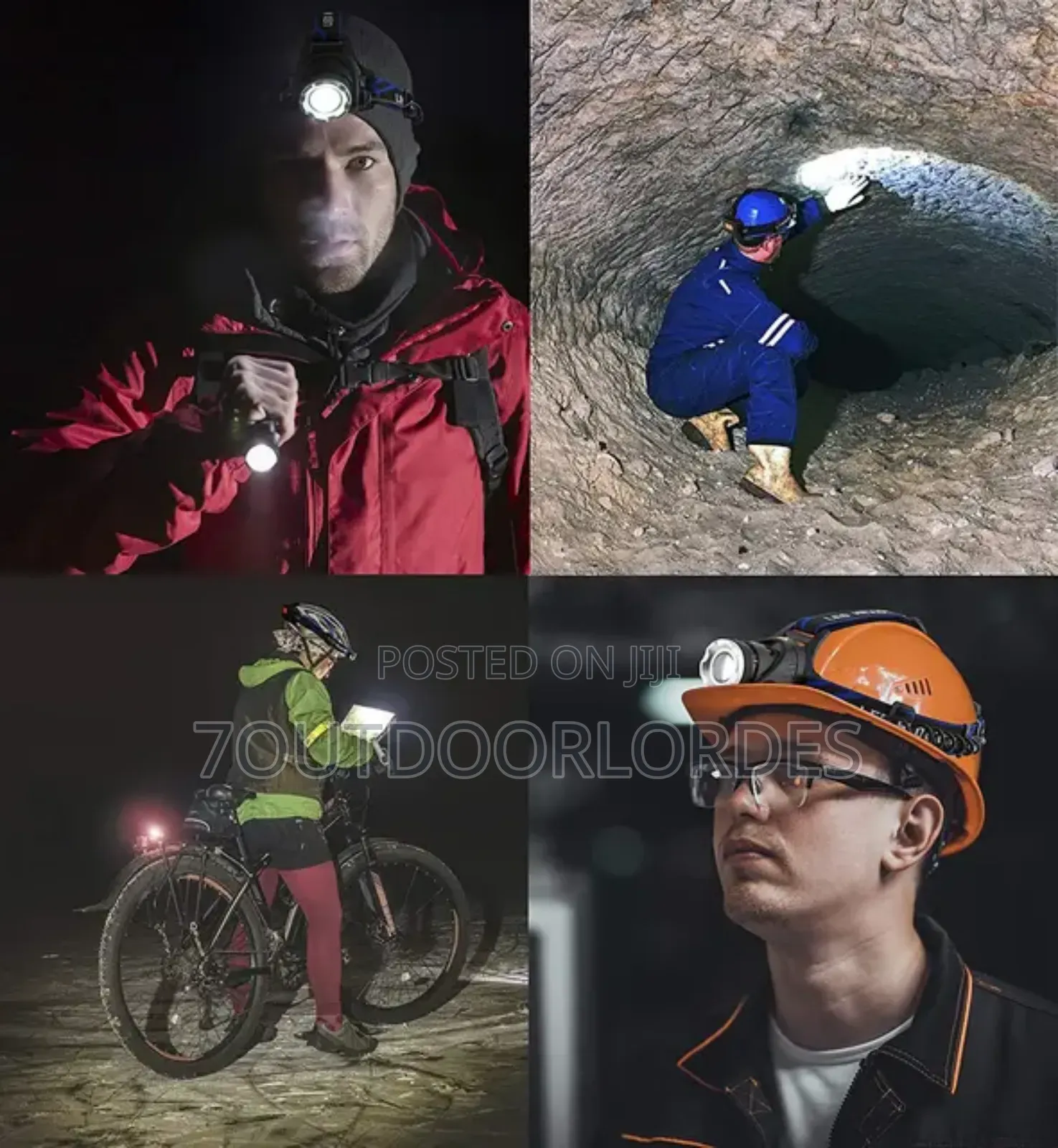 Waterproof Rechargeable White UV Headlamp
