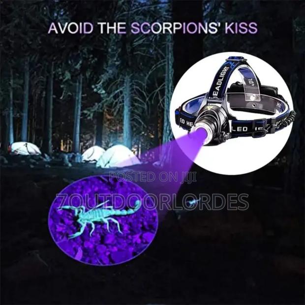 Waterproof Rechargeable White UV Headlamp - thumbnail 3