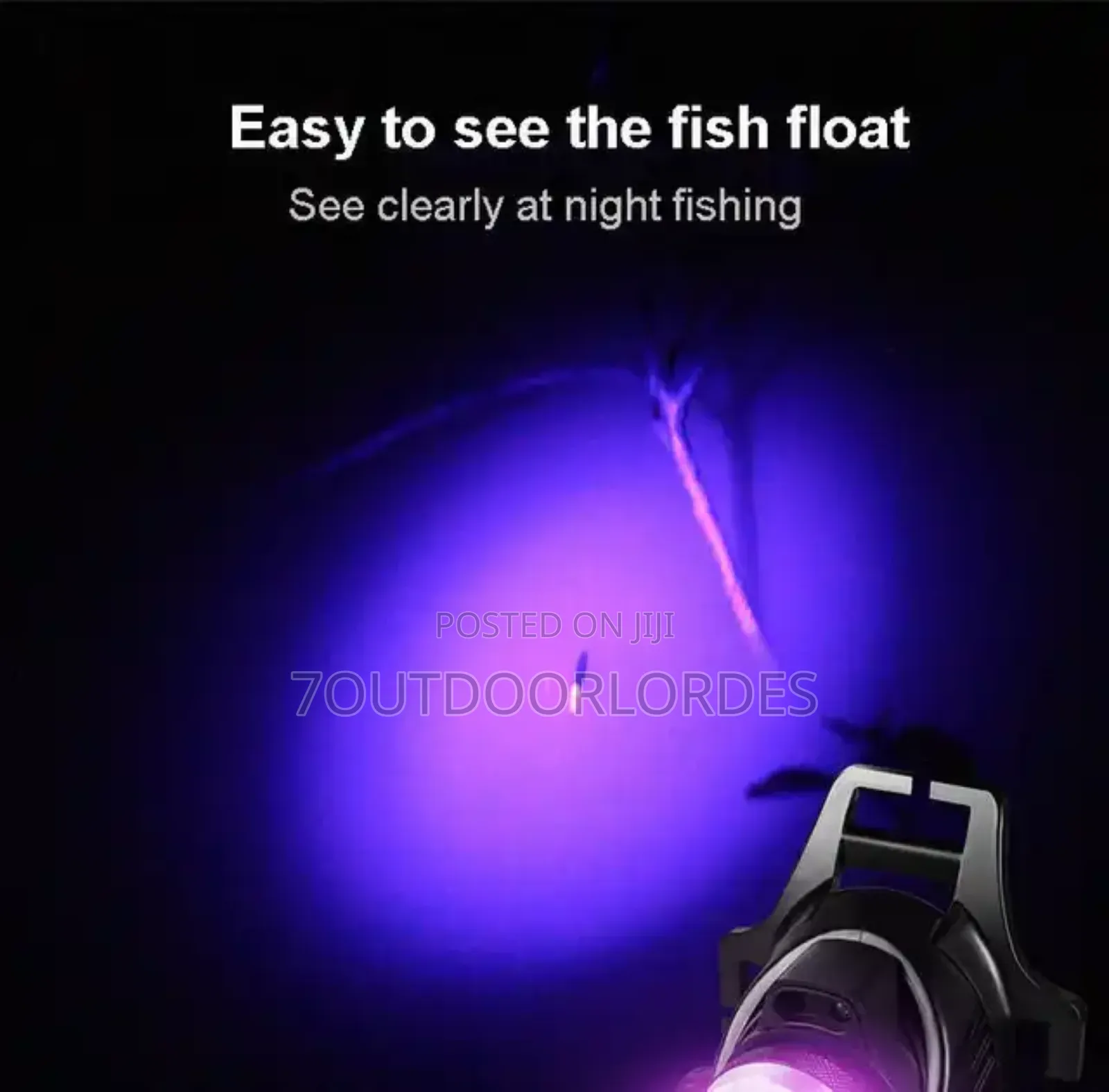 Waterproof Rechargeable White UV Headlamp