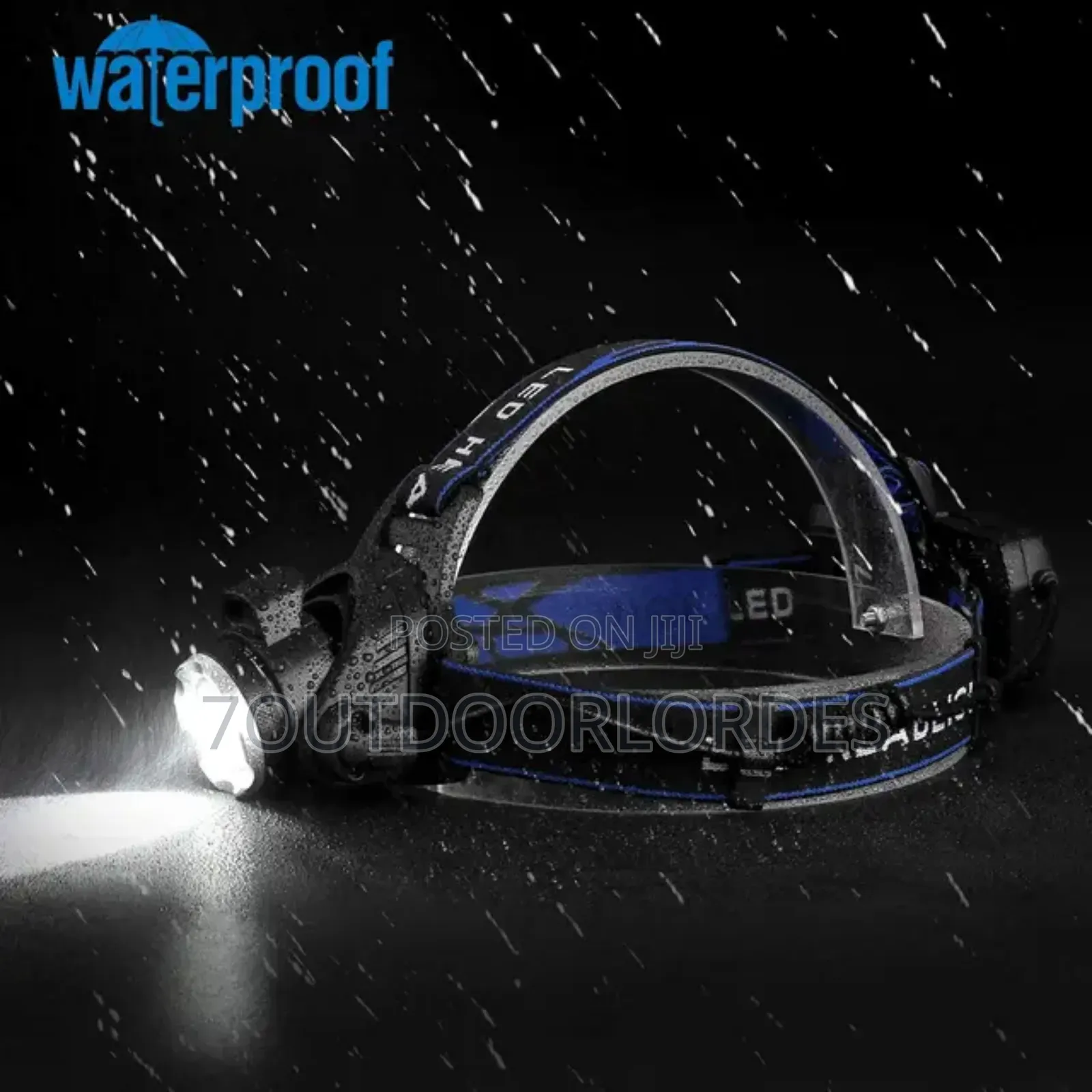 Waterproof Rechargeable White UV Headlamp