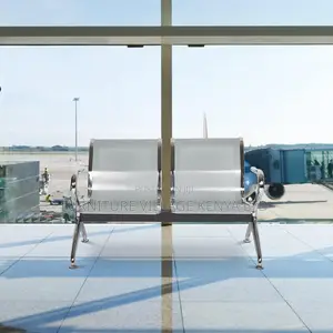 2-Seater Metallic Office Reception Bench