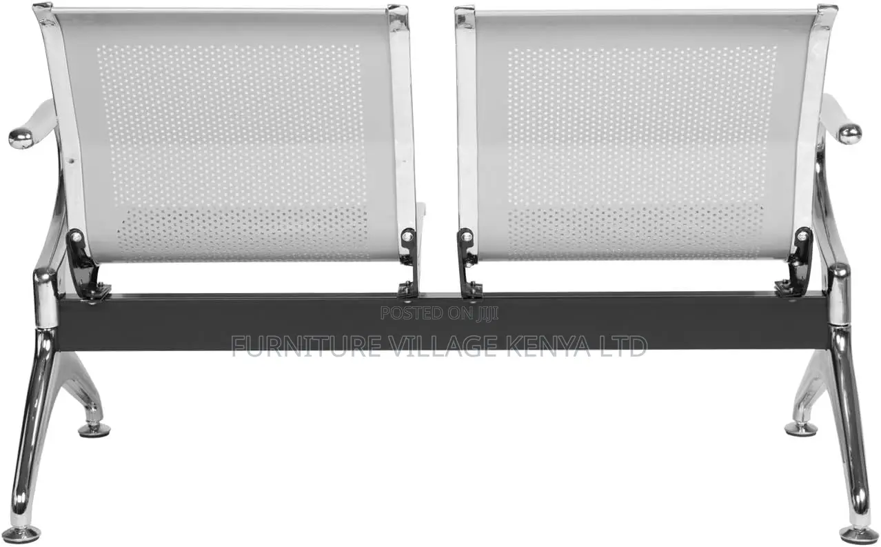 2-Seater Metallic Office Reception Bench