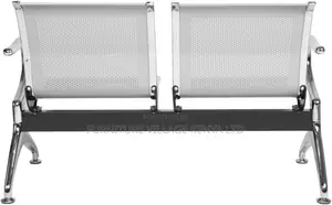 2-Seater Metallic Office Reception Bench