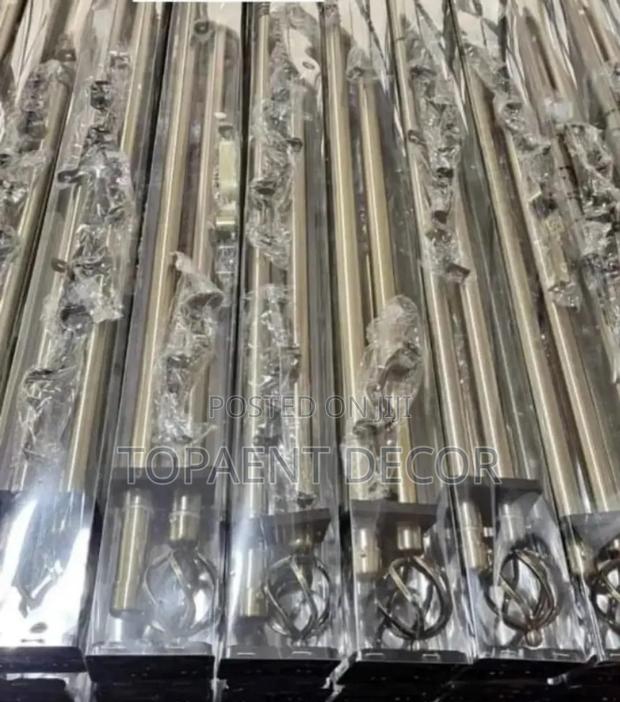 3m Double Bronze Adjustable Window Curtain Rods - main view