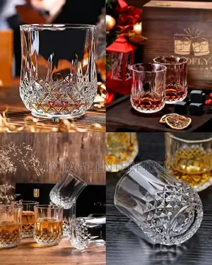 *Crystal Short Whiskey Glass 6pcs *