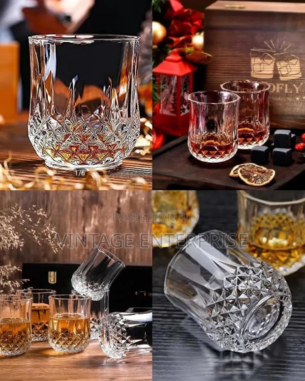 *Crystal Short Whiskey Glass 6pcs *