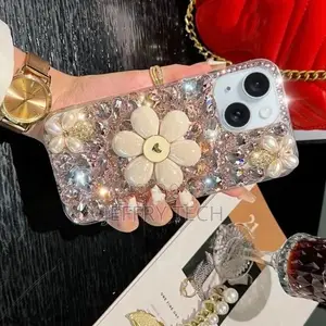 Hand-Set Diamond PC Phone Case for iPhone 14 Plus