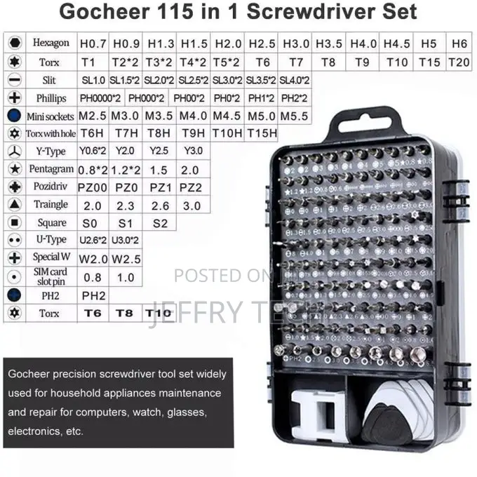 115 in 1 Precision Screwdriver Tool Set 115 in 1 (Purple)