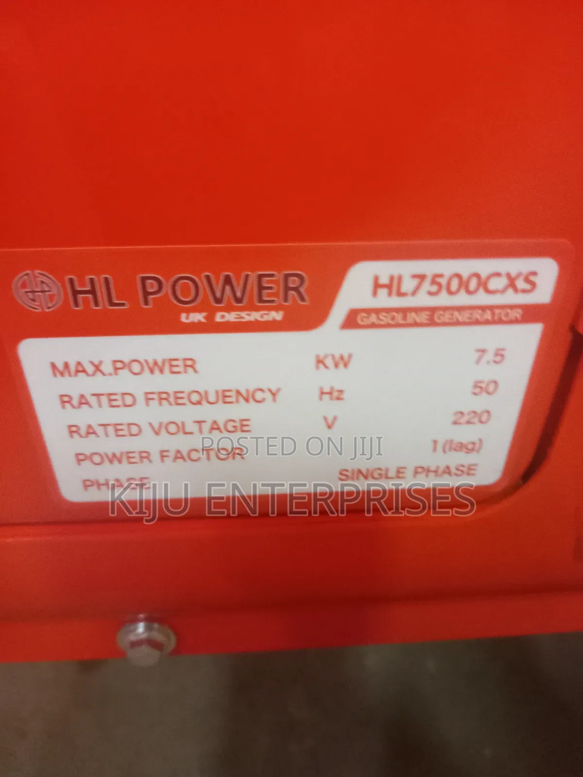 7.5hp Petrol Powered Silent Generator Available