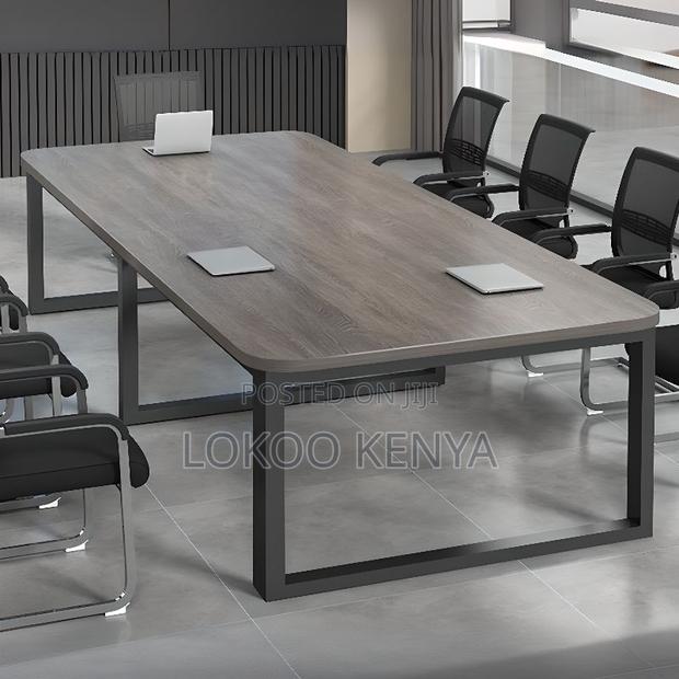 Office Table:2400mm Wooden Top Conference Office Table