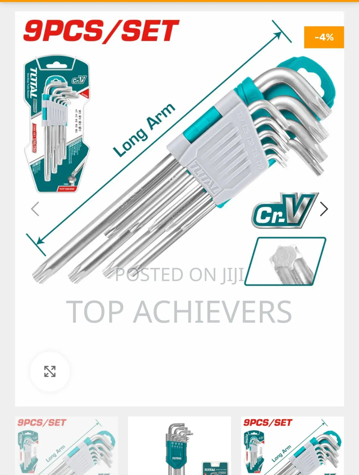 Total THT106392 9pcs Torx Key Set