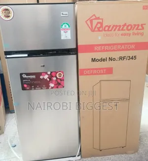 Ramtons 204l Rf/345 Silver Double Door Refrigerator