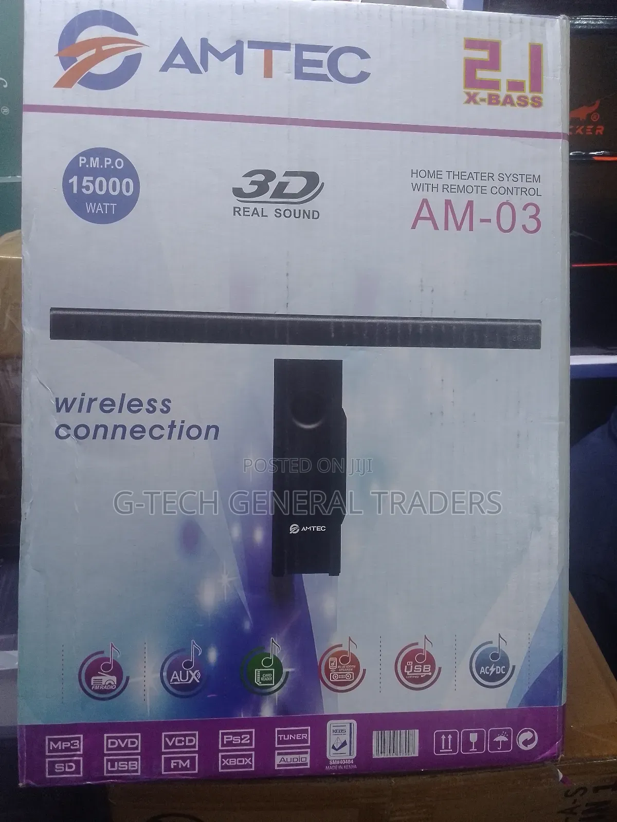Amtec AM-03 Wireless Connection 2.1 X-Bass Woofer