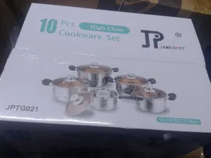 Jampesport 10pcs High Class Stainless Steel Cookware Set