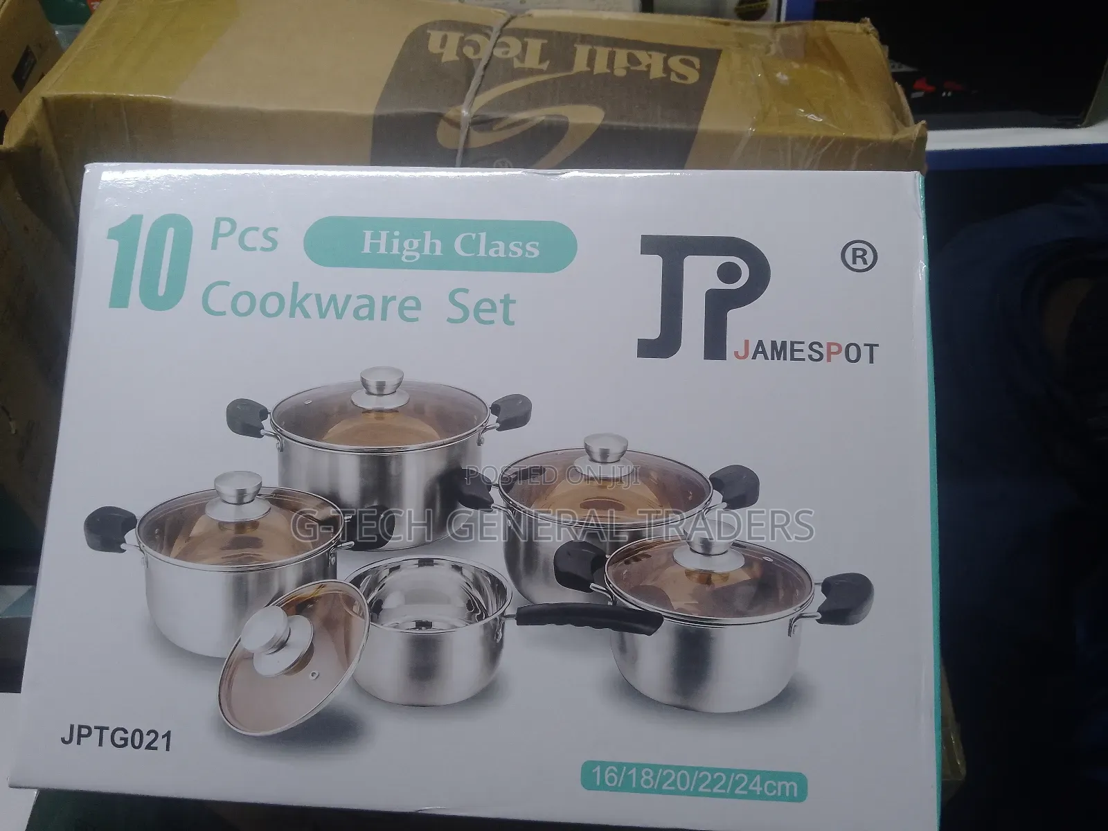 Jampesport 10pcs High Class Stainless Steel Cookware Set